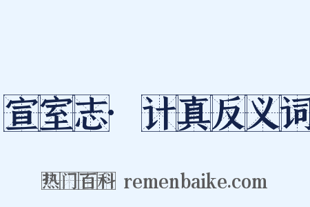 宣室志·计真反义词是什么意思的图片